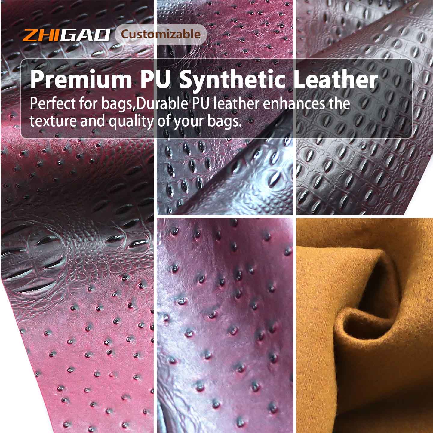 Zhigao Leather Factory uvádí nový prémiový pštrosí vzor PU kůže pro výrobu tašek Zhigao Leather Factory uvádí nový prémiový pštrosí vzor PU kůže pro výrobu tašek